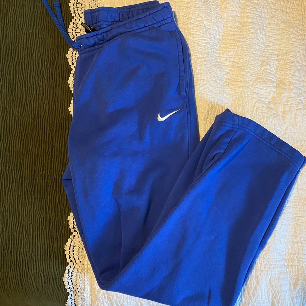 Nike Royal Blue Joggers with White Swoosh